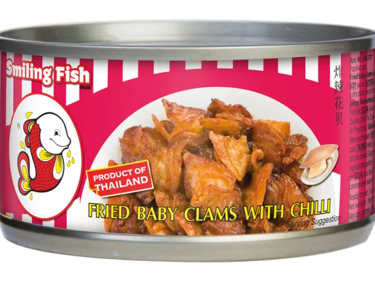 Fried Baby Clams with Chilli 70g Smiling Fish