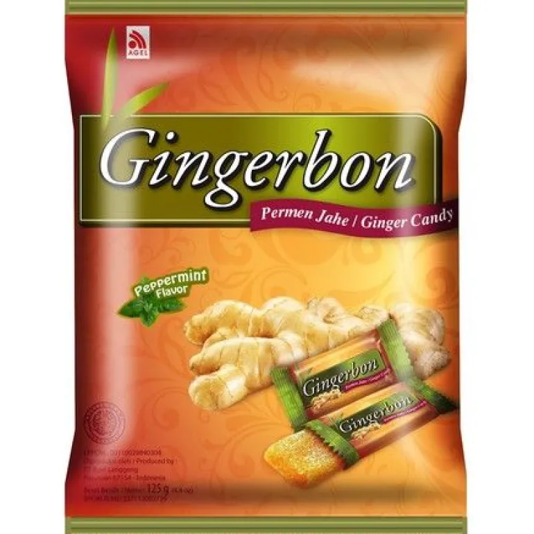 Ingefära Karameller Pepparmint 125g Gingerbon