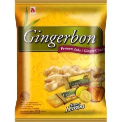 Ingefärskarameller Honung & Citron 125g Gingerbon