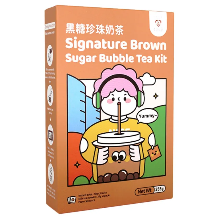 Instant Bubble Tea Kit Brunt Socker Tokimeki 3-pack