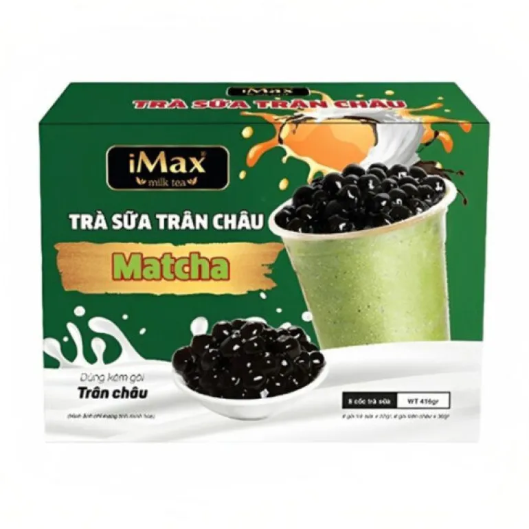 Instant Bubble Tea Kit Matcha 8 Packs iMax