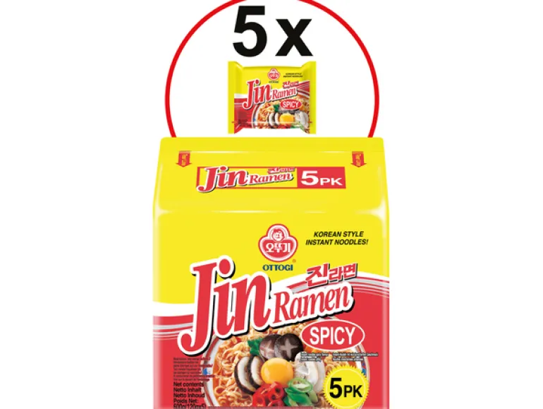 Jin Ramen Spicy 120gx5PK Ottogi