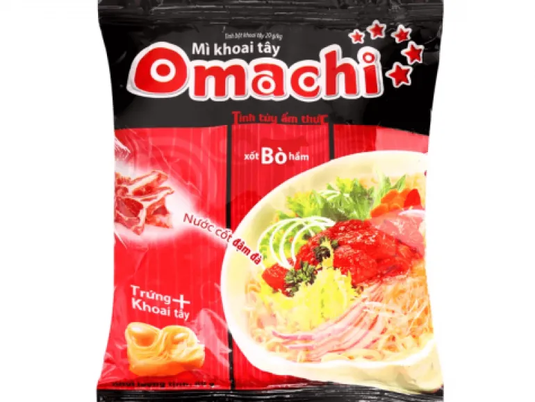 Omachi Potatis Nudlar Biffsmak 80g