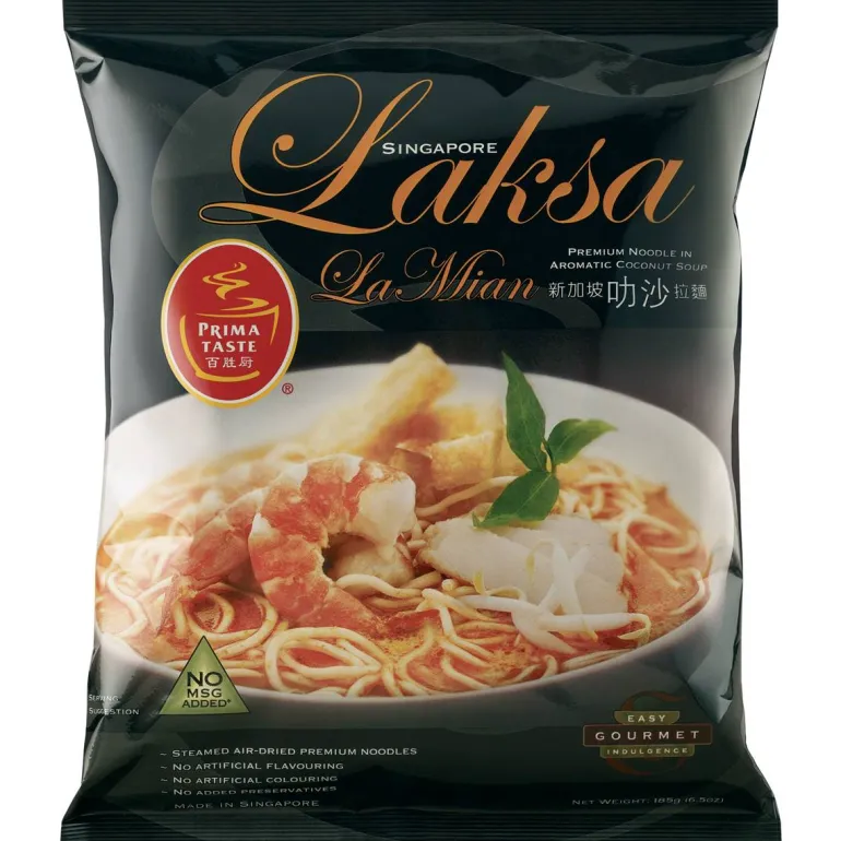 Prima Taste Laksa La Mian Snabbnudlar med äkta Currypasta & Kokosmjölk 185g