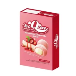 QLove Strawberry Cheesecake Deluxe Mochi 180g Taiwan