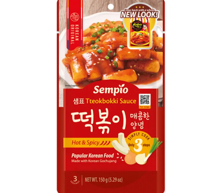 Rice Cake Tteokbokki Färdigsås Stark 150g Sempio