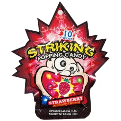 Striking Popping Candy Strawberry 10 Pouch