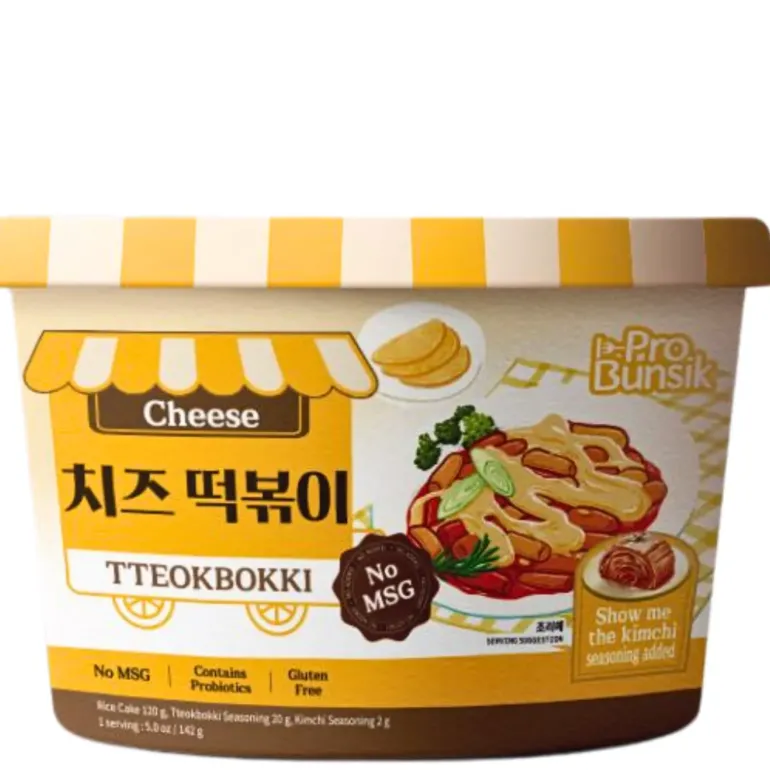 Tteokbokki Rice Cake Bowl Cheese 142g Probunsik Korea